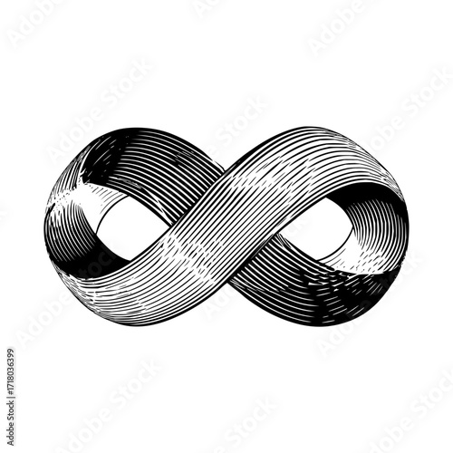 Infinity symbol illustration endless loop concept for mathematics science and graphic design projects vector art