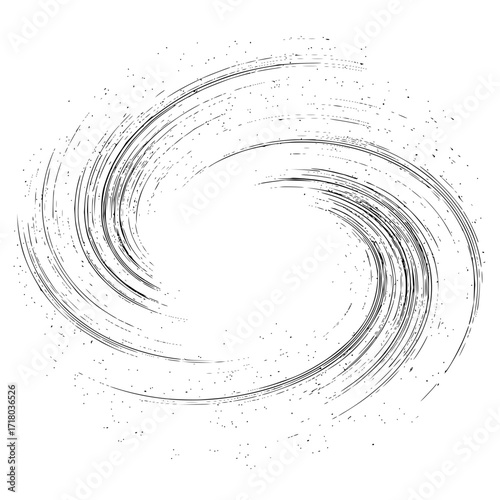 Abstract black and white swirl vortex grunge texture background vector illustration design element graphic art