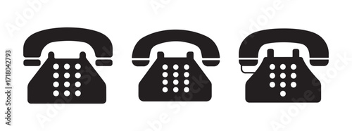 Office Landline Telephone Icon. Vector Illustration eps 10