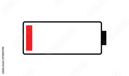 Low battery icon showing almost empty power level