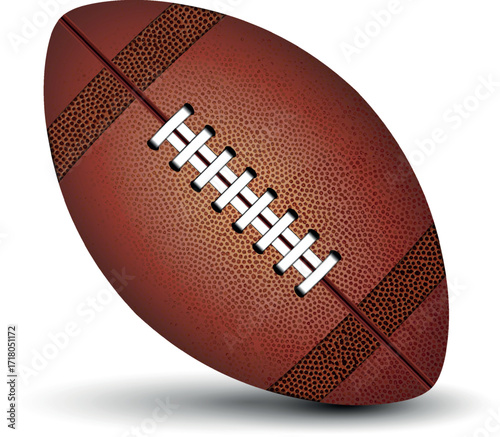 American football ball isolated on white background, a football or soccer ball  vector illustration