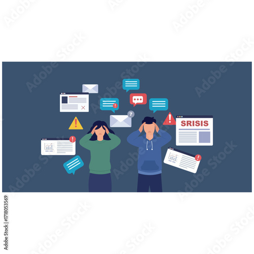 Information Overload and Stress
Overwhelmed by Digital Alerts
Crisis and Mental Burnout