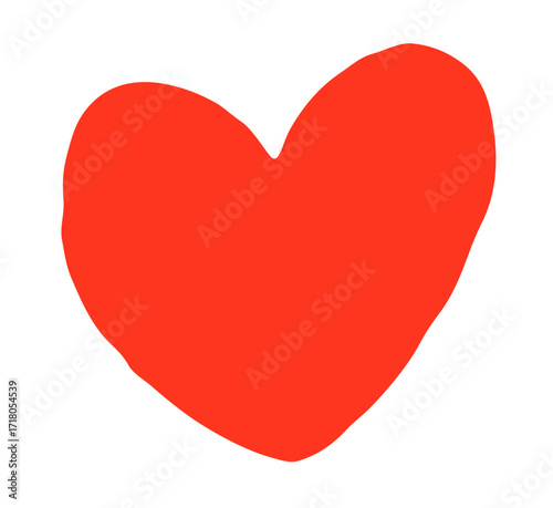 Heart hand drawn doodle illustration