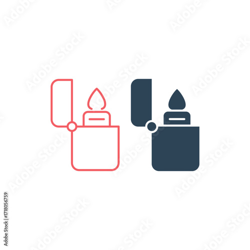 Lighter vector illustration icons set