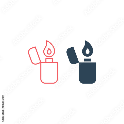 Lighter vector illustration icons set