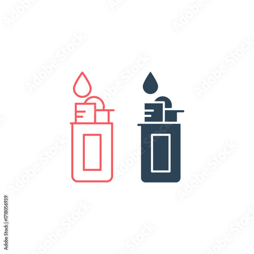 Lighter vector illustration icons set