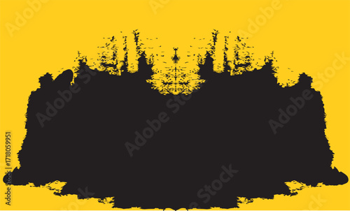yellow and black color pattern grunge texture background. dots pop art sport style vector illustration