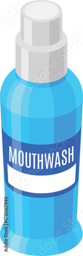 vector illustration of a mouthwash bottle