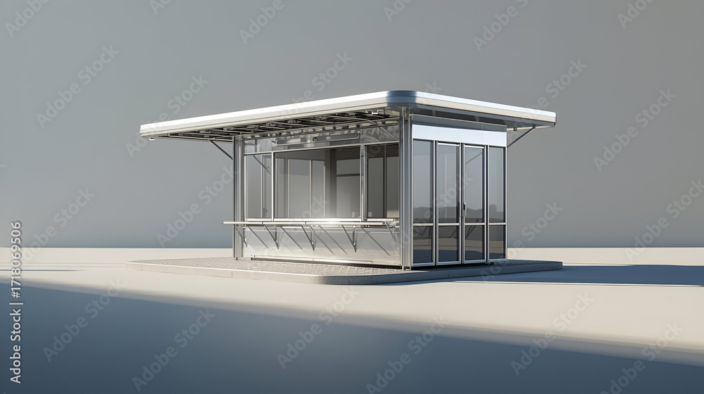 custom made wallpaper toronto digitalChrome bus depot isolated on white background for urban transport service and architecture design illustration