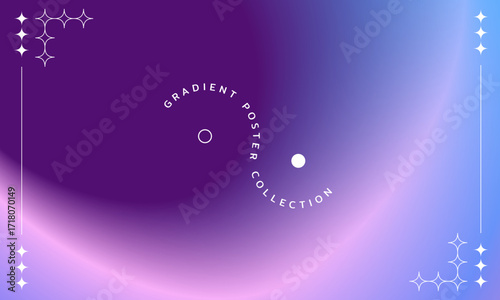 Abstract cosmic gradient background with a deep purple and blue swirl. Mysterious galaxy themed futuristic design for a modern poster or cover.