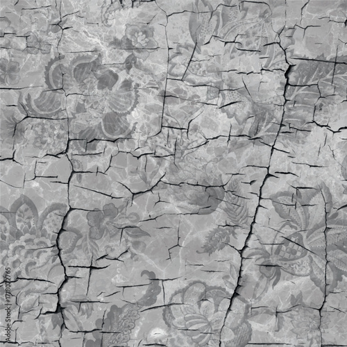 Cracked gray stone texture seamless pattern natural rough surface background detailed