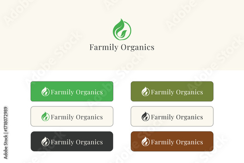 Eco Friendly Agriculture Logo | Organic Farming Natural Green Design