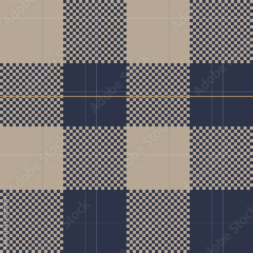 Classic Tartan colored cage. Plaid seamless pattern. Abstract texture. Fashion checkered background. Vector graphics printing on fabric, shirt, textile, curtain and tablecloth
