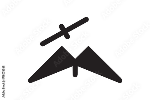 GPS guidance system silhouette.
