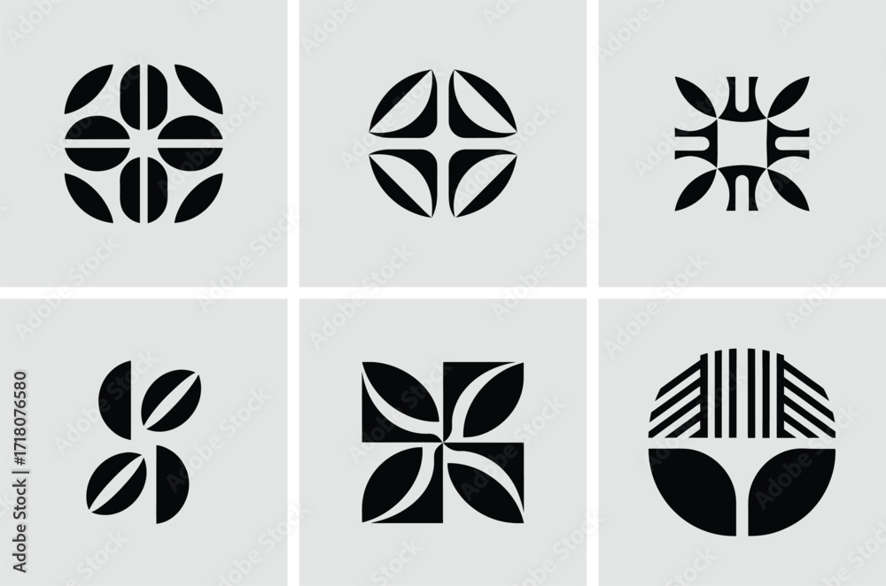 Naklejka premium Floral design with flower and leaf elements for a nature-inspired logo or decoration