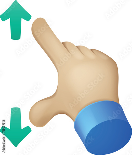 vector illustration of a hand with an arrow