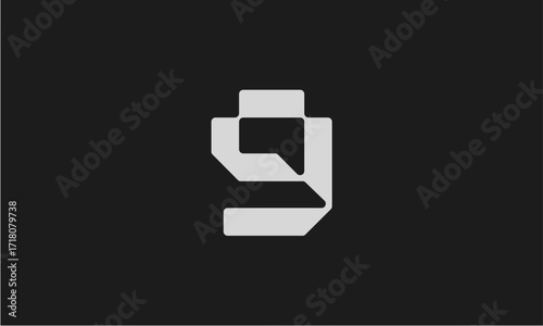 abstract number 9 logo