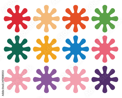 Vibrant Color Splashes A Collection of Twelve Unique Designs