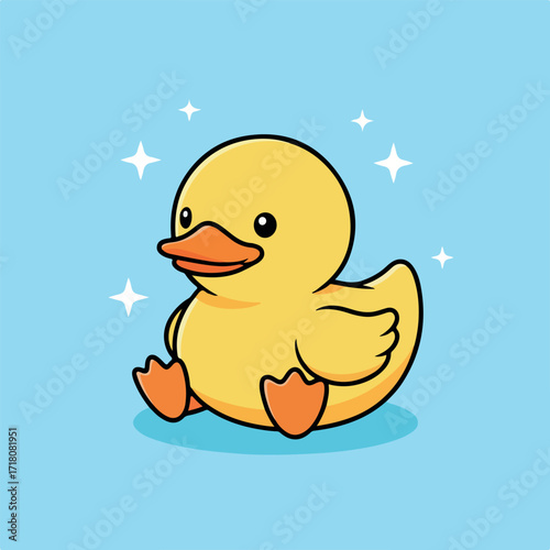 Cute Red Toy Train Simple Illustration

