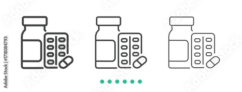 Supplements icon. Thin line icon vector