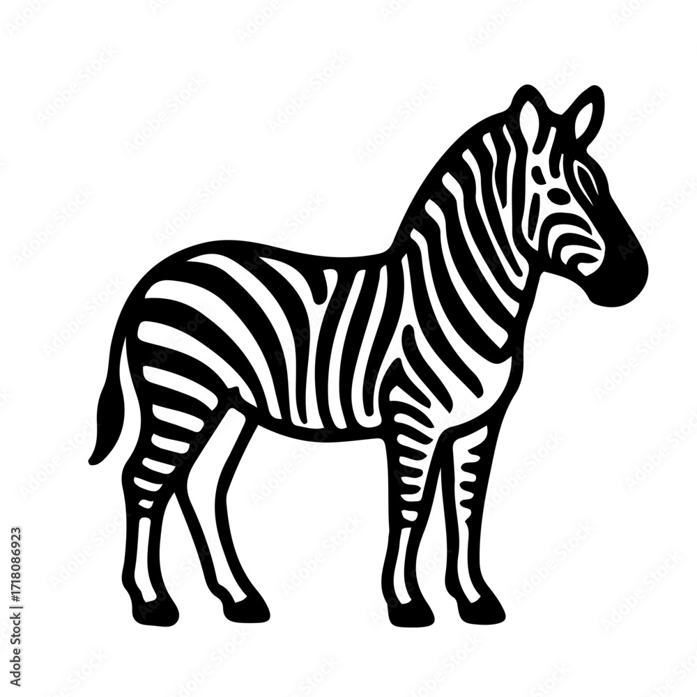 Fototapeta premium Zebra Vector Icon