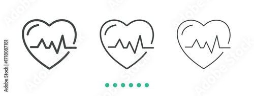 Cardio icon. Thin line icon vector