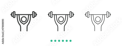 Heavy lifting icon. Thin line icon vector