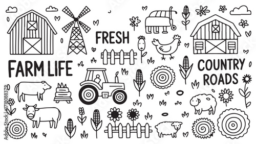 A cheerful farmer tending his crops in a rustic countryside farm embodying rural life peace and sustainable agriculture