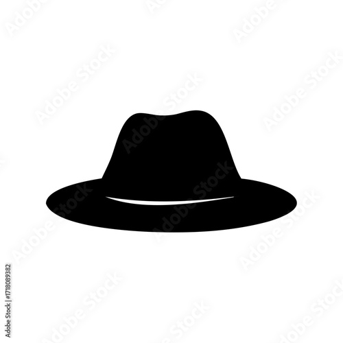 Classic black fedora hat, a symbol of mystery, style, and intrigue