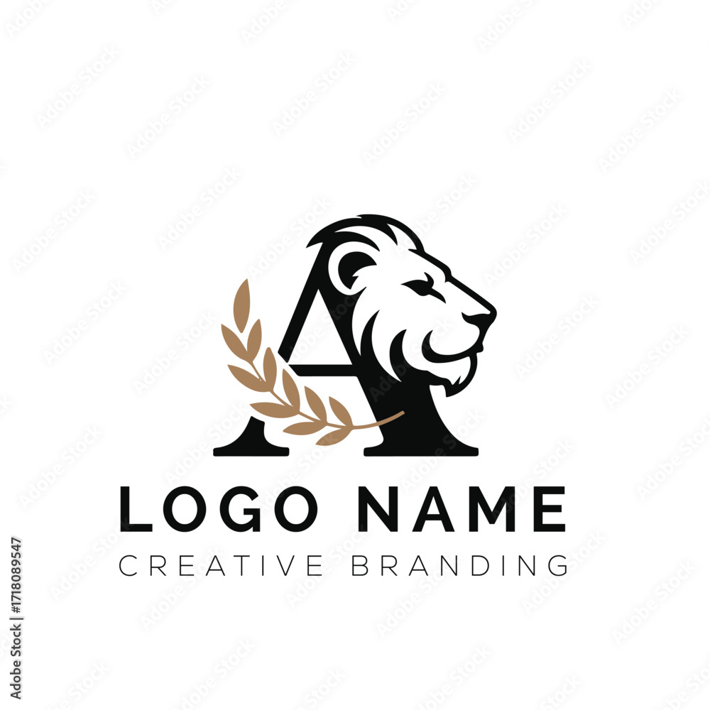 Fototapeta premium Letter lion logo design, animal letter logo