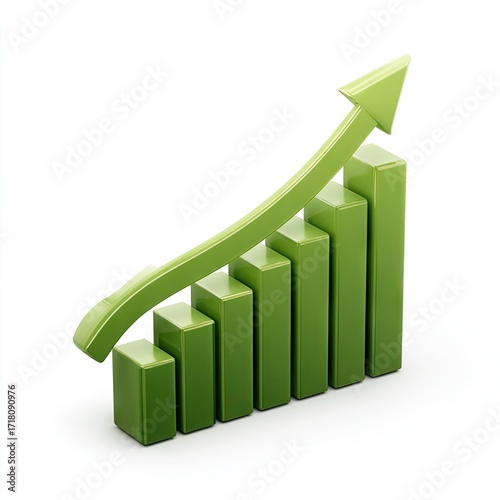 Free Download Green growing bar chart - GFXLoad