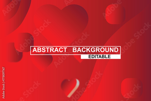 Heart Love Vibrant red gradient abstract background design vector