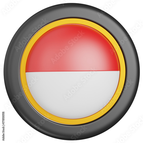 Free Download 3d render indonesian Flag Badge icon  - GFXLoad