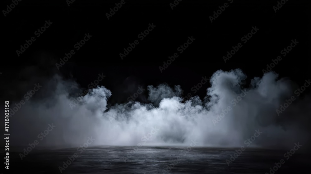 Fototapeta premium Abstract smoke texture on black vintage background