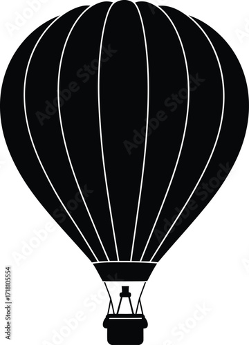 Scalable vector illustration of a vintage hot air balloon iconic design for diverse projects