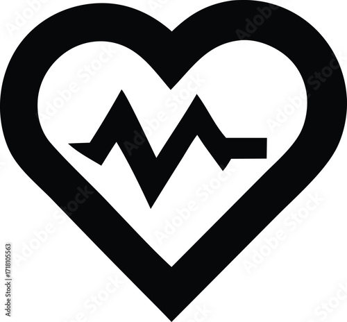 Iconic heartbeat heart symbol represents health cardiology medical care life vitality and wellness a strong visual for healthcare