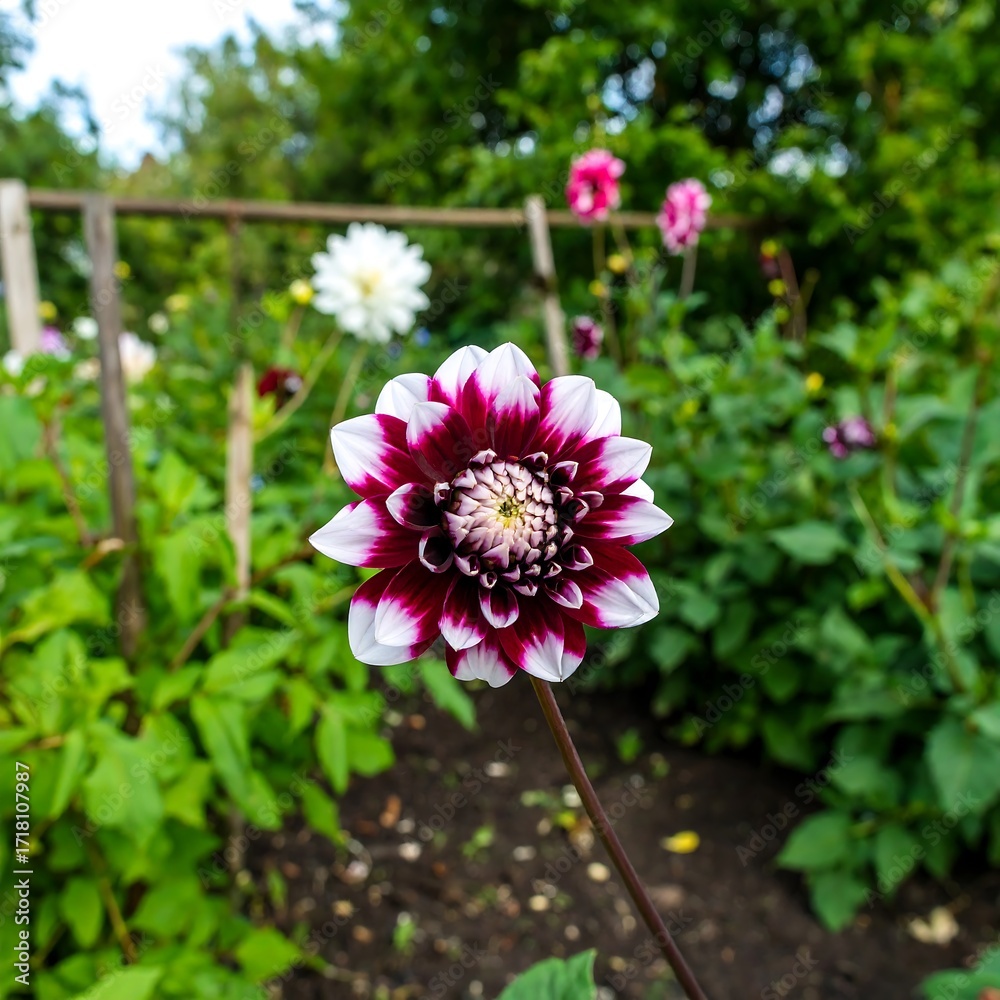 Obraz premium Close-up Dahlia in Garden