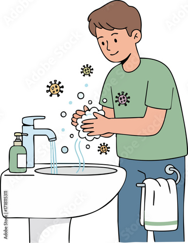 Washing hands