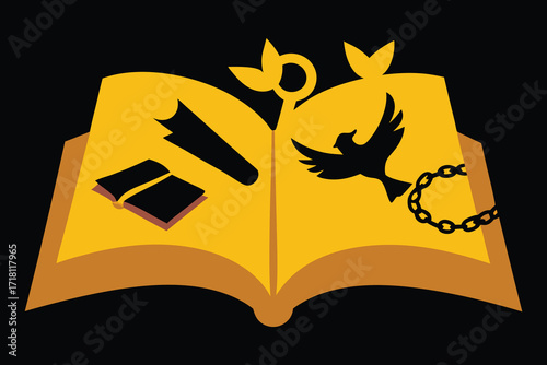 International Day for the Abolition of Slavery Book Knowledge Freedom Vector