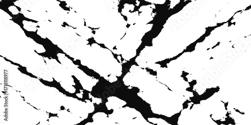 Abstract vector illustration of a black ink splash map of Europe with a grunge texture and dirty paint splatter border