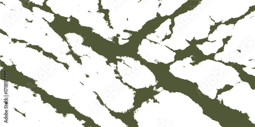 Old world map texture with a green tree bark pattern and grunge paint