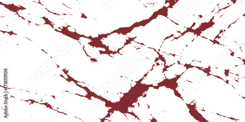 A dynamic red paint splatter and blood drop texture creates a vivid, grunge backdrop