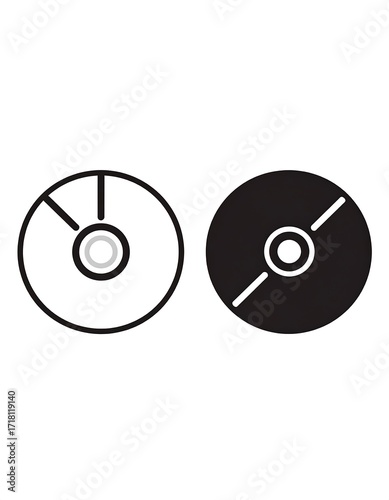 Two simple disc icons