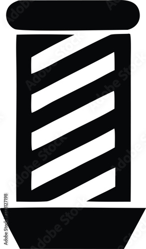Classic barber pole symbol a timeless icon of men's grooming and hair styling services signifying tradition