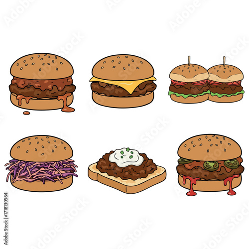 Sloppy Joe  Vector. Sloppy Joe?vector bundle. Sloppy Joe vector, illustration, lineart, clipart.eps