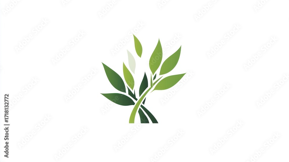 Fototapeta premium Abstract green leaves design