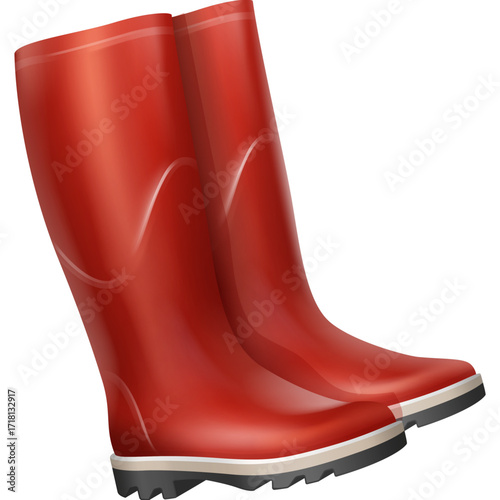 vector illustration of rain boots