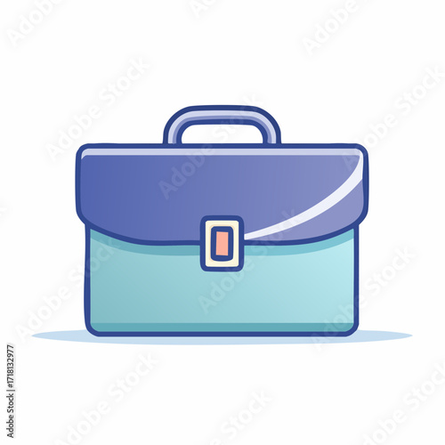A stylized illustration of a closed briefcase.
