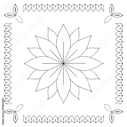 Floral Line Art Design