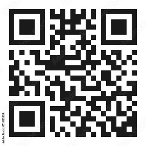 QR Code icon for smartphone scanning vector stock illustration